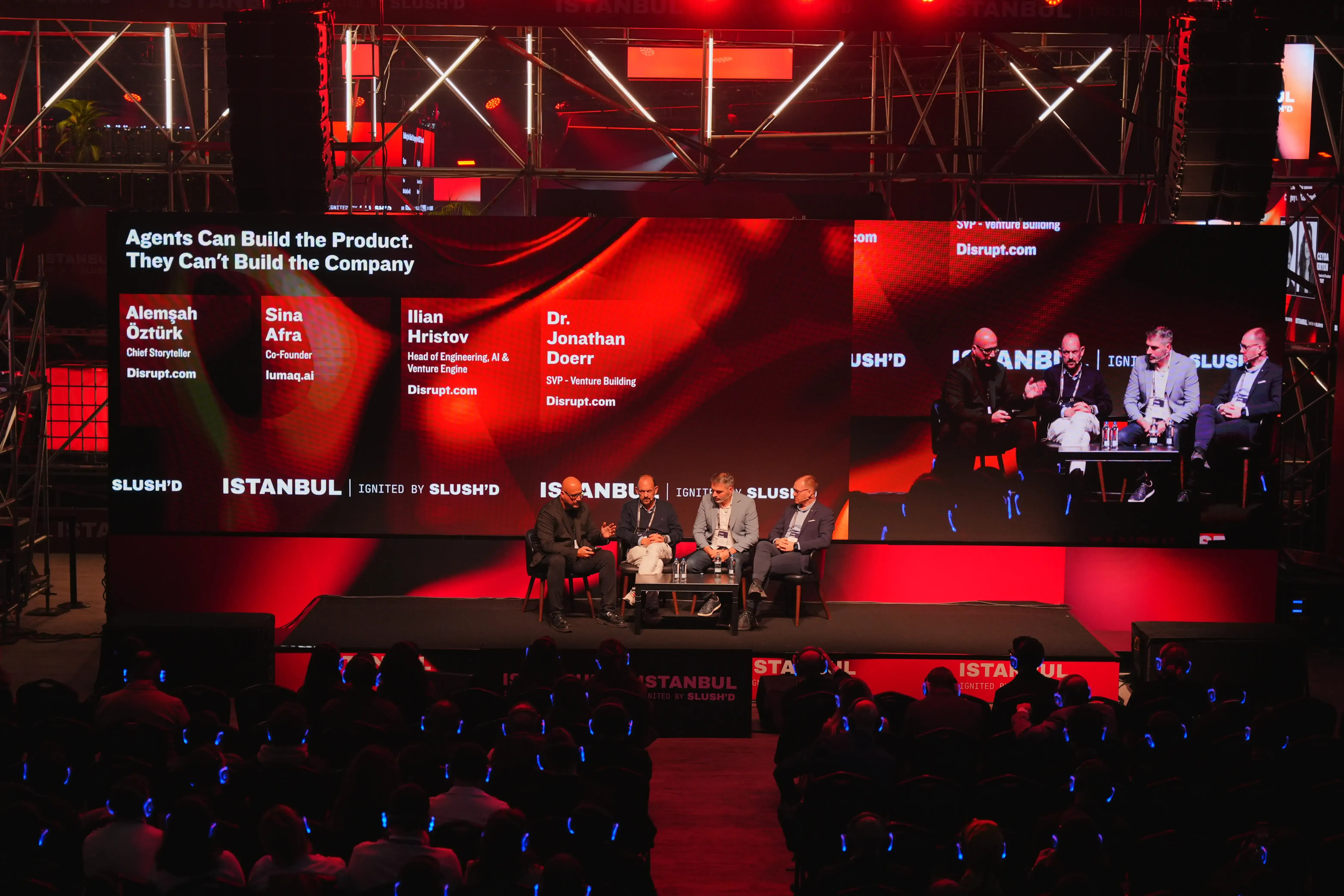 The four panelists in conversation on the Golden Horn Stage during Istanbul Ignited by Slush’D.